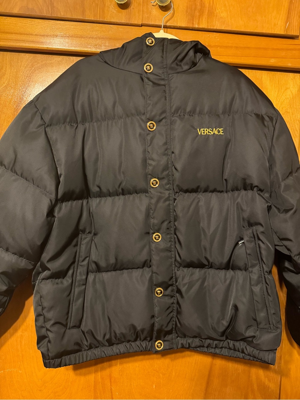 Versace Medusa Black Down Jacket Embroidered size 50 Euro